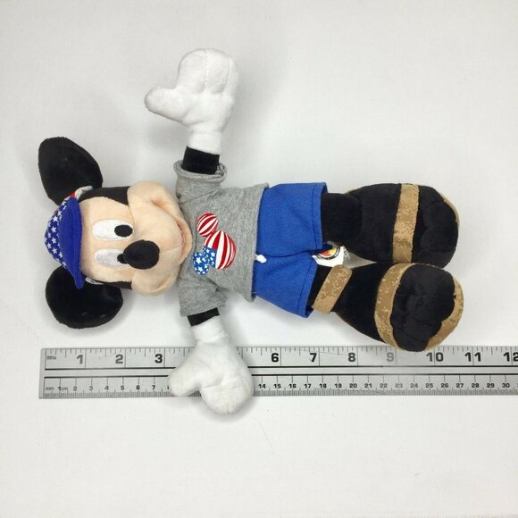 Disney Mickey Mouse 10" Mini Bean Bag Patriotic Plush Toy American Flag Stuffie - Picture 5 of 9